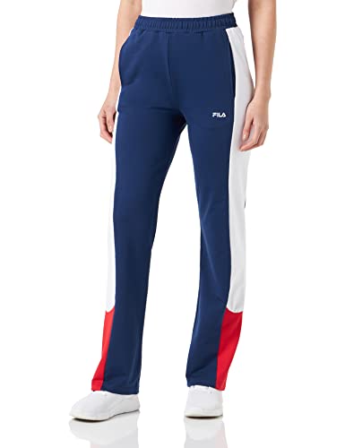 FILA Damskie spodnie rekreacyjne BELLEGARDE Track Medieval Blue-Bright White-True Red, XS, Medieval Blue-Bright White-true Red, XS