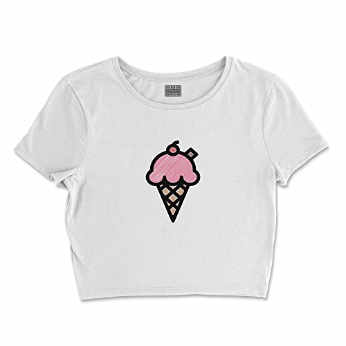 Bona Basics, Koszulka damska z nadrukiem cyfrowym,%100 bawełna, biała, casualowa, topy damskie, rozmiar: L, biały, L Krótki