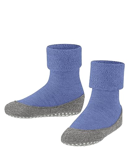 FALKE Cosyshoe dziecięce kapcie, wełna antypoślizgowe wypustki, 1 para, niebieskie (Azure 6327), 31-32, Niebieski (Azure 6327), 31-32