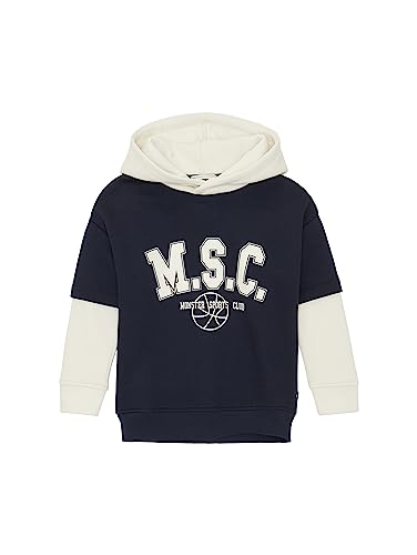 TOM TAILOR Chłopięca bluza z kapturem z nadrukiem, 10668-sky Captain Blue, 92-98