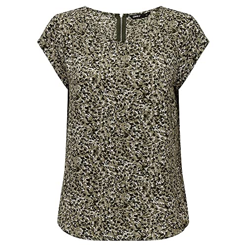ONLY Onlvic SS AOP Top Noos WVN T-Shirt damski, Duffel Bag/Aop: tanya Flower, 32