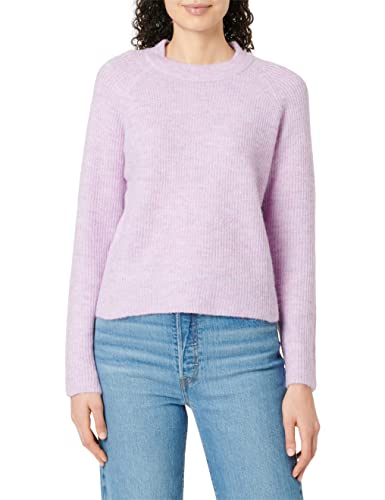 PIECES Damski sweter z długim rękawem LS O-Neck Noos BC Pulower, fioletowy różowy, XL