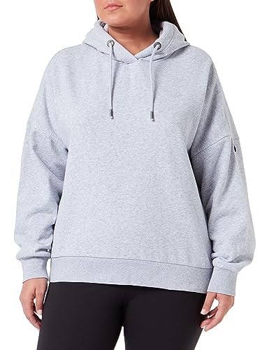 TILDEN Damska bluza z kapturem oversize 37831179, jasnoszary melanż, XL, jasnoszary melanż, XL duże rozmiary