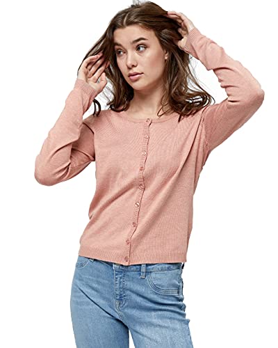 Minus 33 Damski sweter z kardigan New Laura, Puder Rose Melange, XXL