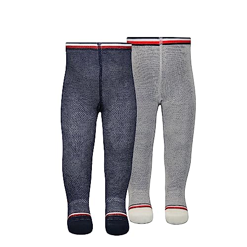 Tommy Hilfiger Legginsy dziecięce Global Stripe Tights uniseks, Navy/Off White, 86-92