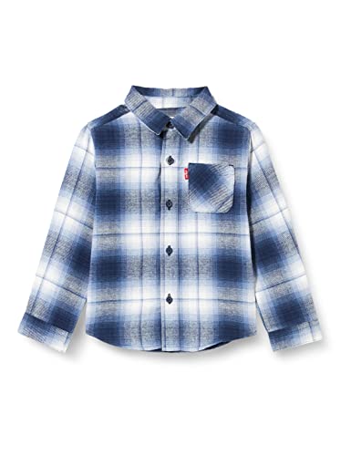 Levi's Dziecięca flanelowa koszula z jedną kieszenią dla chłopców w wieku 2-8 lat, płaszcz dwurzędowy, 4 lat