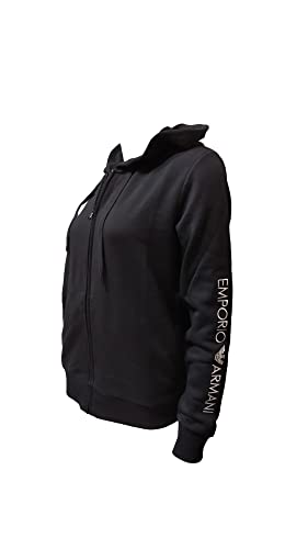 Emporio Armani Underwear Damska kurtka Iconic Terry Full Zip Jacket, czarna, XS, czarny, XS