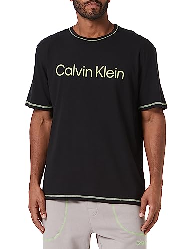 Calvin Klein Koszulka męska S/S Crew Nk, Czarny, M