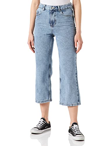 VERO MODA Damskie spodnie VMKITHY HR Loose STR 7/8 J VI3171 Petite Hose, Light Blue Denim/Szczegóły: NORMAL Hem, 30/28