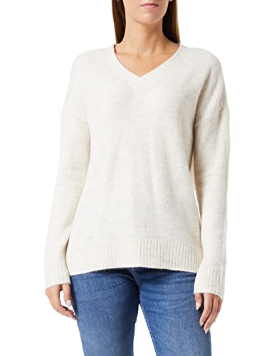 TOM TAILOR Denim Damski Sweter z dzianiny Basic 1034498, 24421 - Creme Beige Melange, S