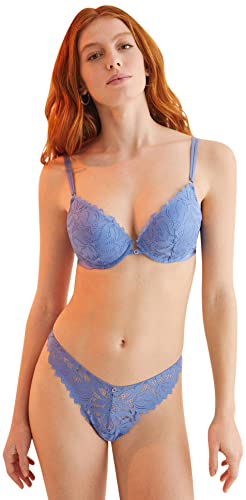 Women'secret Stringi Bielizna Damska, Ciemny Niebieski, M