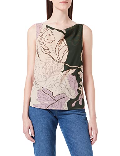 Sisley Top damski, Green Floral Fantasy 78l, XS