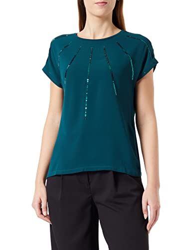 ONLY Women's ONLLOUISA S/S Sequins TOP JRS T-Shirt, Ponderosa Pine, XXS