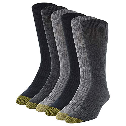 Gold Toe Męskie skarpety Stanton Crew Socks, wielopary sukienka (6 sztuk)