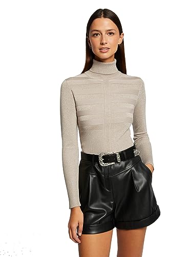 Morgan Sweter damski, Dzianina szarobrązowa, M