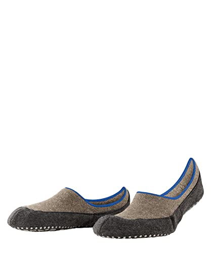 FALKE Mężczyźni Kapcie Cosyshoe Invisible M HP Wełna Dziewicza z wypustkami na podeszwie 1 Para, Brązowy (Oak Melange 5075), 39-40