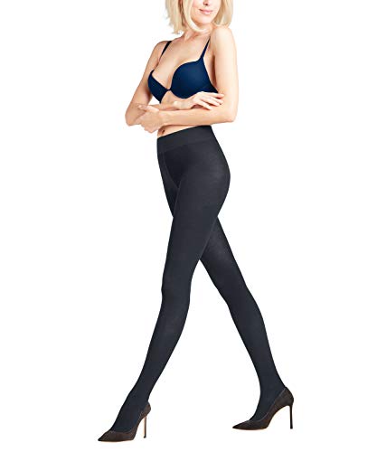 FALKE Kobiety Rajstopy Family W TI Zrównoważona Bawełna grube jednokolorowe 1 Para, Niebieski (Dark Navy 6379), M-L