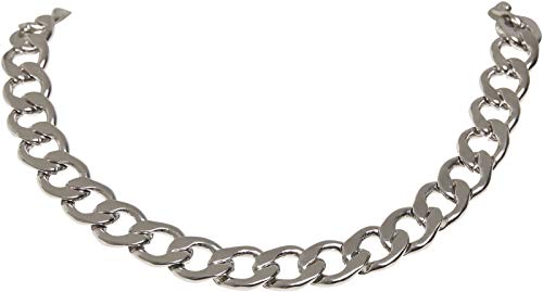 Urban Classics Unisex Big Chain Necklace spinki do mankietów, srebrne, jeden rozmiar
