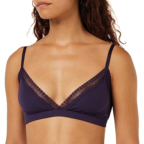 Sloggi Damski GO Ribbed Bralette Top, Blueberry, M, niebieski (Blueberry), M