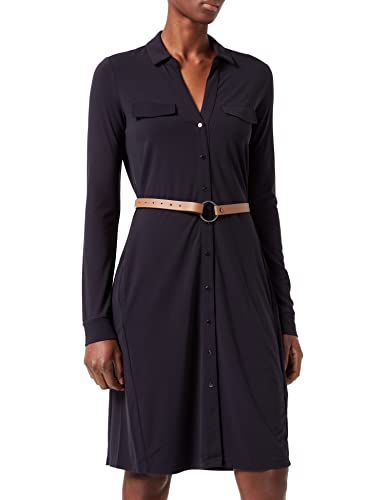 Comma Sukienka damska Kleid Kurz, 5976 Navy, 38
