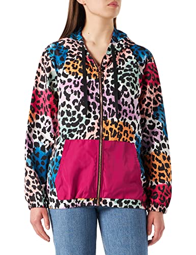 KENDALL & KYLIE Damska bluza z kapturem K&K W Print Bomber Kkw3611603 Windbreaker, Animal Splash, XL