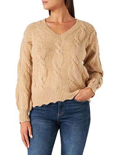 Naf Naf Damski sweter Mamandia, beżowy/Chiny, XL