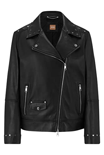 BOSS Damska kurtka skórzana C_Salita, czarny (Black1), 40