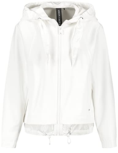 Gerry Weber Damska kurtka softshellowa o wyglądzie 2 w 1, długi rękaw, kurtka outdoorowa, jednokolorowa, off-white, 42