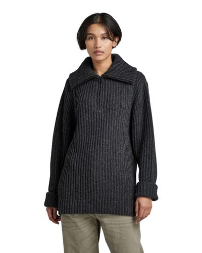 G-STAR RAW Damska bluza z dzianiny Skipper Loose Knit, szara (cloack Htr D170-D518), XS