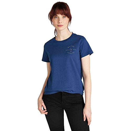 Lee Damska koszulka z nadrukiem sezonowym, Niebieski (Washed Blue Lr), S