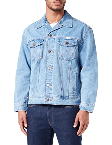 Wrangler Męska kurtka Anti Fit, niebieska (Azure Blue), XS, Azure Blue