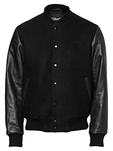 Schott NYC Męska kurtka skórzana Lcusa, czarny/czarny., XL