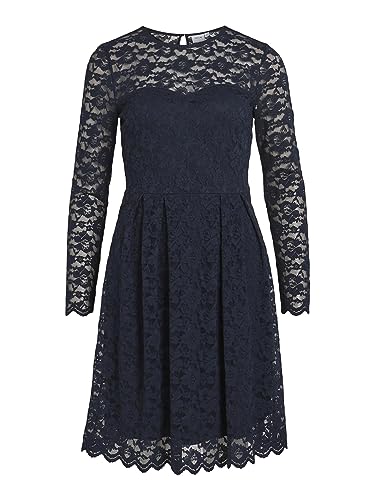 Vila Vikalila L/S Lace Noos sukienka damska, granatowa, L, granatowy blezer, L