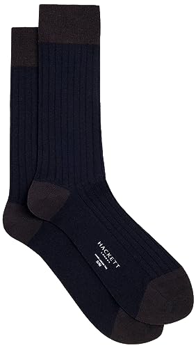 Hackett London Skarpety męskie Merino Calf, Niebieski (królewski niebieski), Large