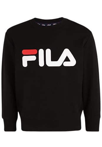 FILA Bluza dziecięca BABINA GREDA Classic Logo Crew Sweatshirt, czarna, 86/92, czarny, 86-92