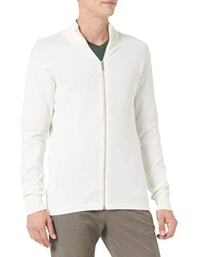 SELECTED HOMME Męska kurtka z dzianiny Zip-up, Egret, L