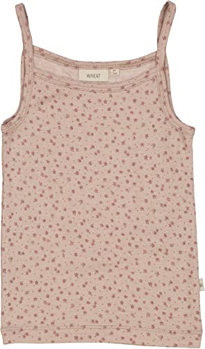 Wheat Dziewczęce dziewczęta wełna merino ramiączka tanktop t-shirt, Kropki kwiatowe, 4 Lata
