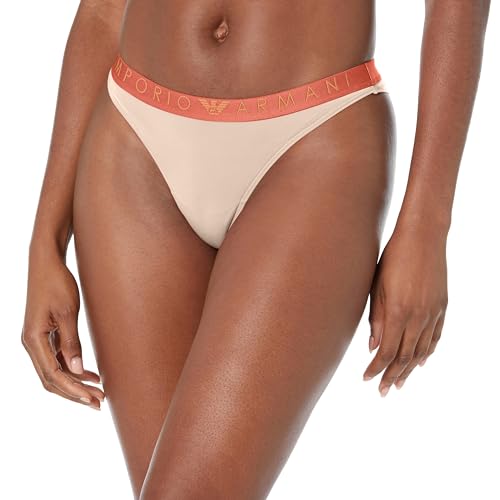 Emporio Armani Damskie figi brazylijskie Iconic z mikrofibry, nude, XL