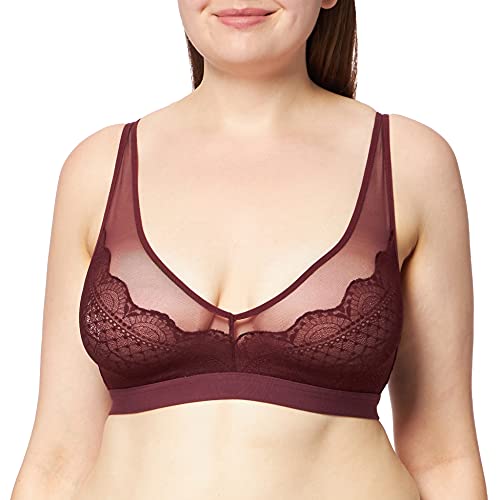 Schiesser Soft Bh, Biustonosz damski, Burgundii, 85C