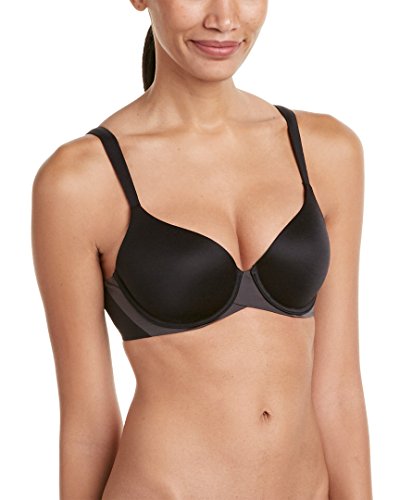Spanx Damska poduszka kubek podpis poduszka kubek push-up głęboki biustonosz, Czarny, 70B