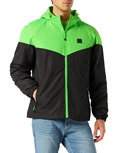 Urban Classics Kurtka męska, czarny/zielony neonowy, XL