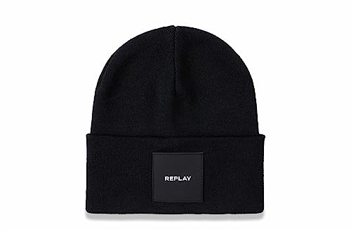 Replay Czapka unisex, 098 BLACK, jeden rozmiar
