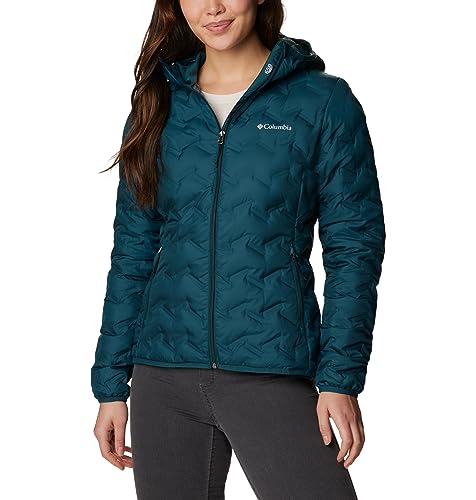 Columbia Damska kurtka puchowa Delta Ridge Down z kapturem, Night Wave, XS, Fala nocna, XS