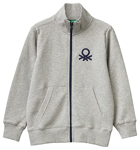 United Colors of Benetton Bluza chłopięca z długim rękawem, szary melanż 501, 150