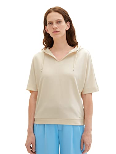 TOM TAILOR Bluza damska 1036802, 31649-Ivory ecru, L, 31649 – kość słoniowa ecru