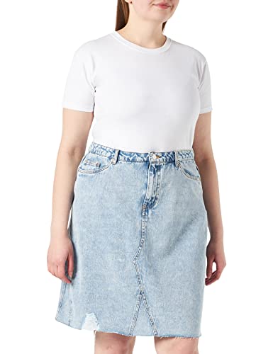 VERO MODA Vmsine Hr Abk Skirt Curve spódnica damska, jasnoniebieski (light blue denim), 46 duże rozmiary