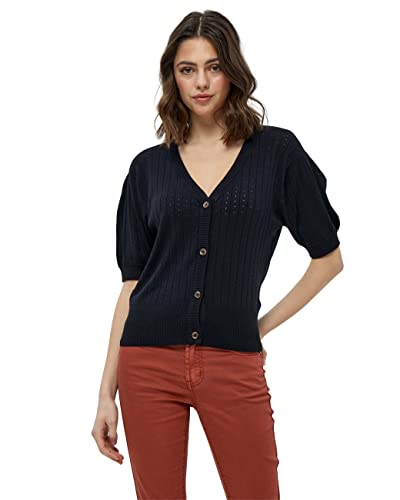 DESIRES Sweter damski Geisha Rib Holepattern Cardigan, czarny, L