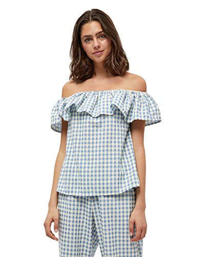 Minus Damski top Valika, 9416c Sorbet cytrynowy w kratkę, 36