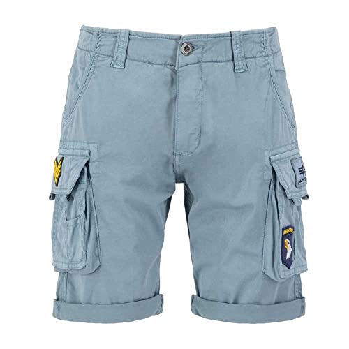 ALPHA INDUSTRIES Crew Short Patch płaszcz, Greyblue, 32, uniseks, dla dorosłych, szaro-niebieski, szary/niebieski