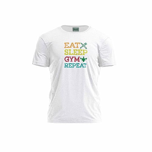 Green Fish, Męski T-shirt z cyfrowym nadrukiem,% 100 bawełna, biały, na co dzień, męskie topy, rozmiar: M, biały, M